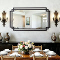 24" x 47" Large Black Mirror for Wall Decor, Elegant Living Room Mirror by AutdotWallMirrors