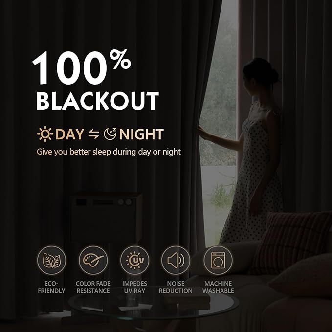 FMFUNCTEX 100% Blackout Curtains - Image 4