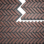 EverStone Herringbone Faux Brick Panel, 46 1/2"W x 25 1/4"H x 1"D, Cinder Color - Image 9