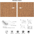 Brown Grasscloth Peel and Stick Wallpaper Textured Contact Paper Removable - Image 7