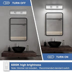 Modern LED Small Bathroom Lights Fixtures 3-Light, Stainless Steel Chrome - Image 6