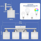 Bathroom Lighting Fixtures Over Mirror, Anti-Rust Vanity Light Fixture - Image 3