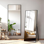 NicBex Full Length Mirror with Stand, Shatter-Proof Glass by NicBex