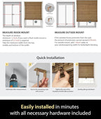 UNISHADES Cordless Bamboo Roman Shades - Image 6