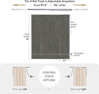 GoDear Design Shimmering Adjustable Sliding Panel Track Blinds, Vertical Window - Image 4