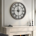 Cuspin Large Wall Clock for Living Room Decor, 24 Inch Round Farmhouse Wall - Image 7