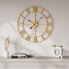 Cuspin Wall Clock Large Gold Clocks 20 Inch, Silent Non-Ticking - Image 2