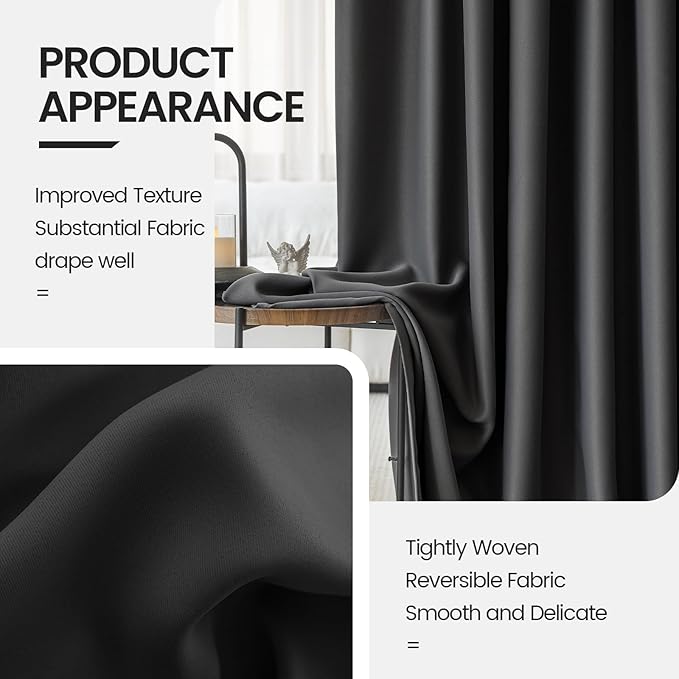 Floor to Ceiling Curtain for Wall Ceiling Mount Track, Extra Wide Blackout Room - Image 4