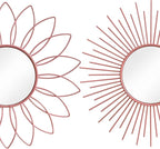 3 Pack Metal Mirrors for Wall Sunburst Wall Mirrors Home Décor Decorative - Image 2