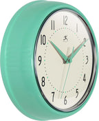 Infinity Instruments LTD. Retro 9 inch Silent Sweep Non-Ticking Mid Century - Image 3