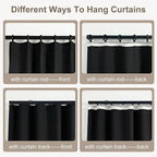hoeflife Blackout Curtains for Bedroom Room Darkening Curtains for Living Room - Image 4