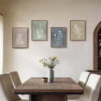 Framed Boho Botanical Wall Art for Living Room, 4 Piece Rustic Floral Canvas - Image 3