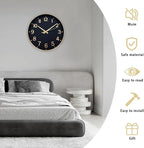 HZDHCLH Wall Clocks Battery Operated, Wall Clock Black Gold, 14 inch Wall Clock - Image 3