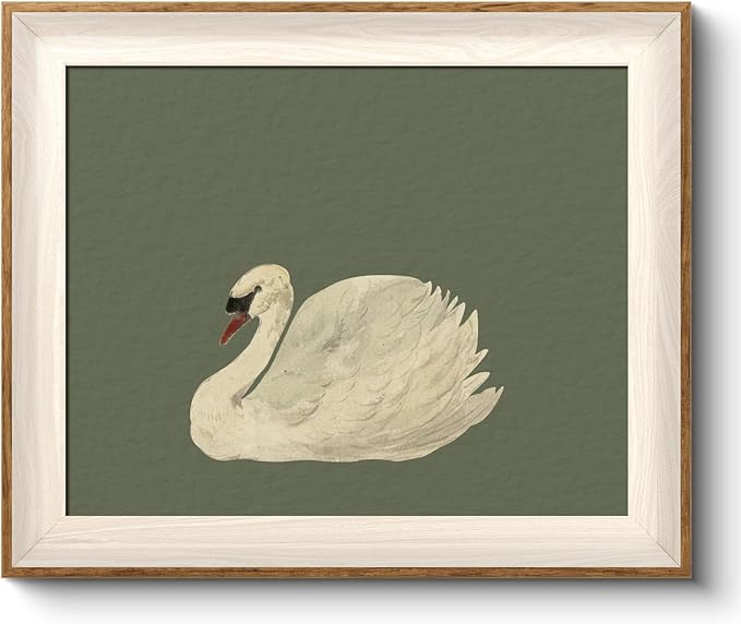 VIYYIEA Framed Wall Art for Living Room, Swan Canvas Prints, Animals Painting by VIYYIEAART