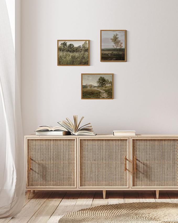 InSimSea Framed Canvas Wall Art Vintage Decor, Small Canvas Wall Art, Living - Image 2