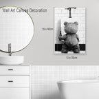 DIHSIEG 12x16 Canvas Wall Art funny bathroom wall art Print Poster Vintage - Image 2