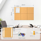 MaxGear Large Cork Board for Wall 36" x 24", Mustard Yellow Bulletin Board - Image 4