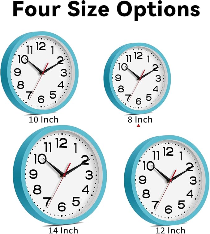Roymnie Wall Clock Silent Non-Ticking Modern Clock Battery Operated 8 Inch - Image 6