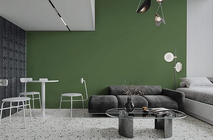 Dimoon 236''x15.7'' Green Skin Peel and Stick Wallpaper Contact Paper Modern - Image 7