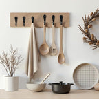 Black Wall Mounted Coat Hooks, Rustproof Metal Hooks - Image 2