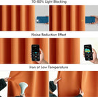 MIULEE 2 Panels Orange Back Tab Blackout Curtains 84 Inch Length - Image 5
