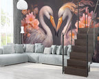 XMPMBM-Floral Birds Animals Fabric Wallpaper Living Room Bedroom Bathroom - Image 3