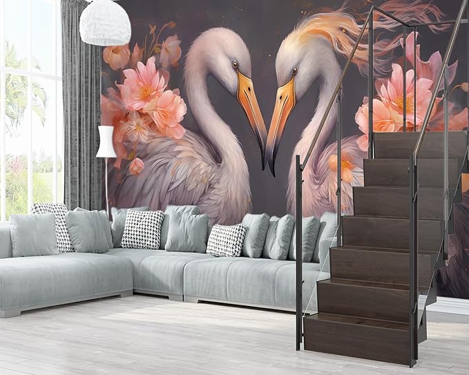 XMPMBM-Floral Birds Animals Fabric Wallpaper Living Room Bedroom Bathroom - Image 3