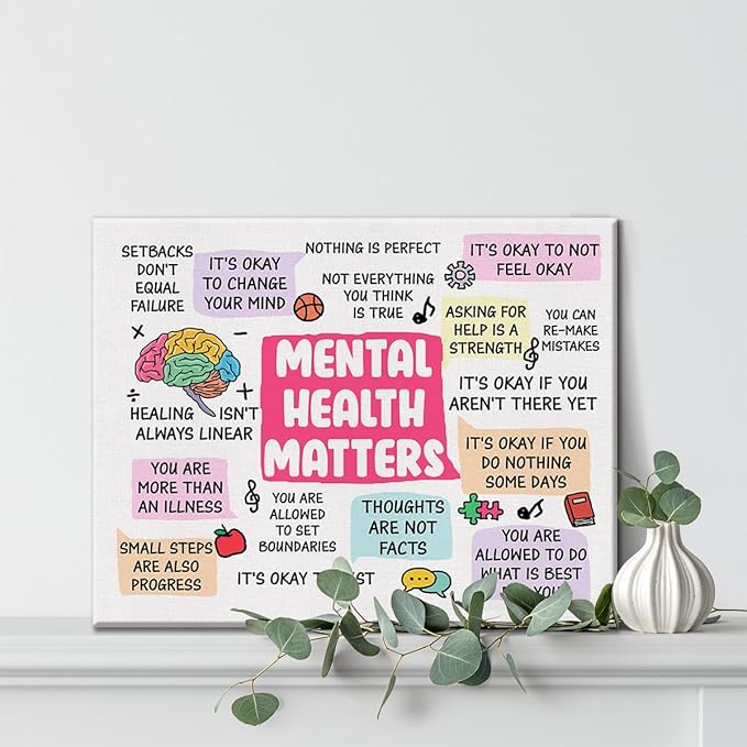 Hijie Therapy Office Mental Health Poster Canvas Wall Art - Image 4