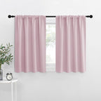 NICETOWN Kitchen Curtains, Baby Pink, Short Blackout Curtains & Drapes by NICETOWN