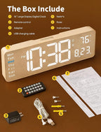 MASHI 2026 Upgrade Digital Wall Clock, Auto-Dimming Wall Clock - Image 8