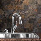 AULIGET 200 Pieces Rust Slate Peel and Stick Backsplash Wall Tiles, Laundry Room - Image 2