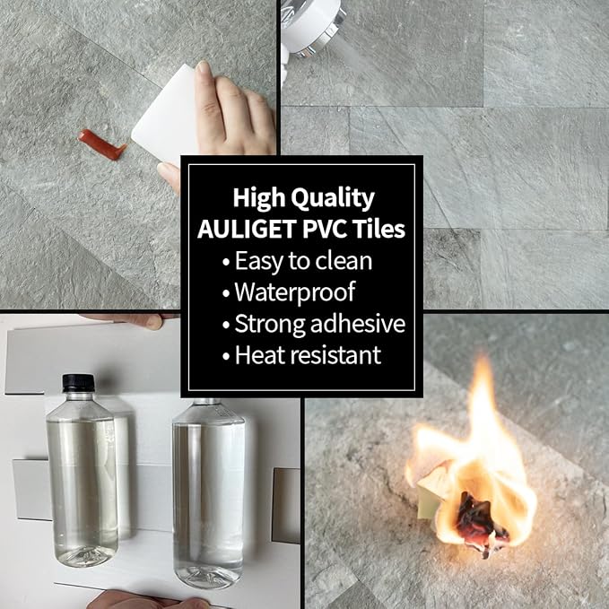AULIGET 2-Piece Mountain Rock Peel and Stick Backsplash Wall Tiles, Laundry Room - Image 4