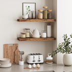 Fixwal Wood Floating Shelves for Wall, Bathroom and Kitchen, Wall Shelves for - Image 5