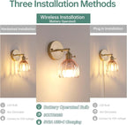 Shenmoyl Vintage 5000 mAh Battery Operated Wall Sconce - Image 3