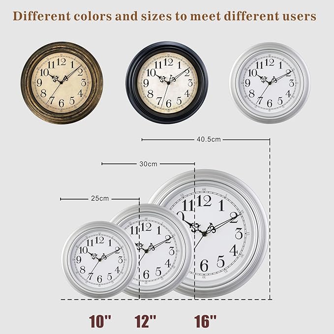 Plumeet Small Retro Wall Clock - Image 6