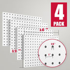 Spampur Peg Board, 4 Pack Metal PegBoard Organizer - Image 3