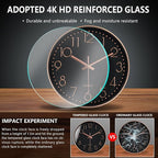 Wall Clock, Silent Wall Clocks Battery Operated 10 Inch- Modern Non Ticking - Image 5