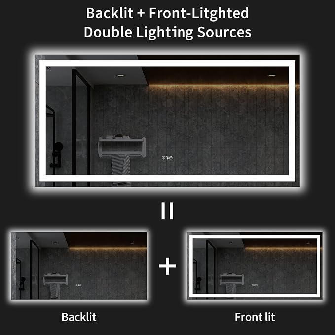 LOAAO 72X36 LED Bathroom Mirror - Image 7
