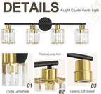 Crystal Bathroom Light Fixtures, Bathroom Lighting Fixtures Over Mirror - Image 4