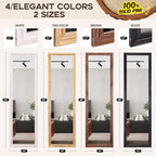 48"x14" Door Mirror, Rustic Full Length Mirror, Over The Door Hanging Mirrors - Image 2