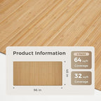 OUZUGIE 2 Pack 96x48 Inch Natural Bamboo Wall Panel – Twinned Carbides Pole - Image 2