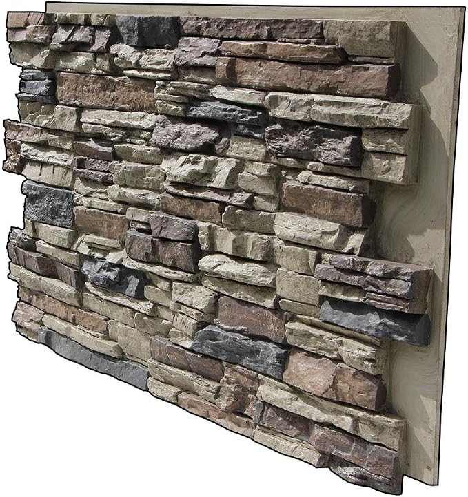 Lightning Ridge 48 in. x 24 in. Class A Fire Rated Faux Stone Siding Panel by Tritan+BP