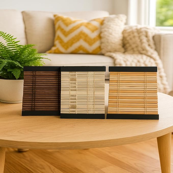 Arlo Blinds Bamboo Shade Samples – Dali Native, Dali Walnut, Java Deep - Image 5