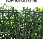 Sunnyglade 12 Pieces 10“x10“ Artificial Boxwood Panels Topiary Hedge Plant - Image 2