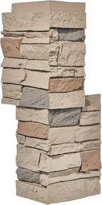 Desert Yellow Faux Stone Outside Corner Panels 24.88" Interlocking Height Per - Image 3