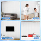 Nuanchu 32 Pcs 3D Slat Wall Panels, Paintable Waterproof Textured Tiles - Image 7