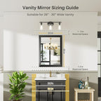 Briivue 22x30 Inch Black Bathroom Mirror - Image 2