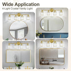 Crystal Bathroom Light Fixtures, Bathroom Lighting Fixtures Over Mirror - Image 6
