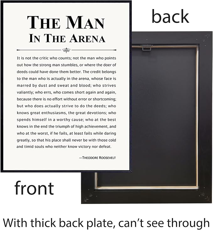Howwii Inspirational Wall Art Office Decor The Man in the Arena Motivational - Image 4