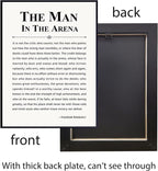 Howwii Inspirational Wall Art Office Decor The Man in the Arena Motivational - Image 4